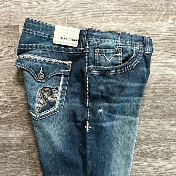 Affliction Blake Relaxed Straight Leg Jeans | 40 - Picture 5 of 10
